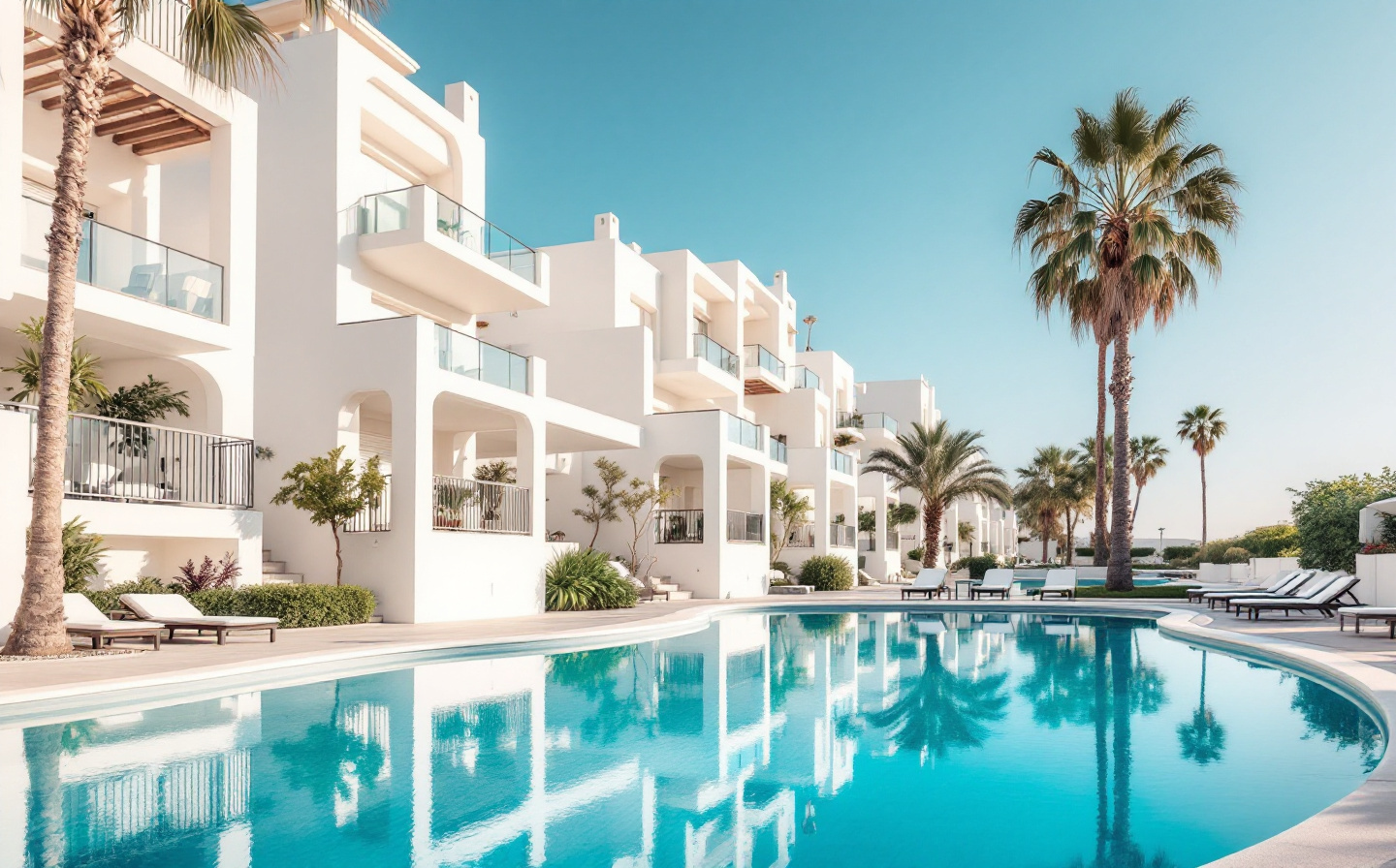 Modern holiday apartments with a shared pool on the Costa Blanca