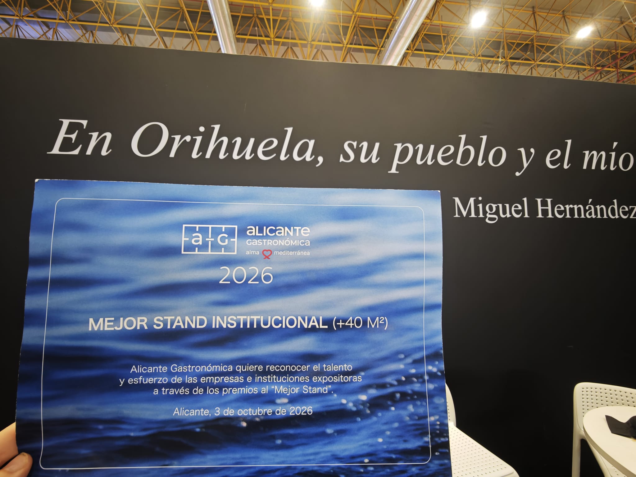 Read more about the article Orihuela Takes Top Honours for Best Large Institutional Stand at Alicante Gastronómica 2026