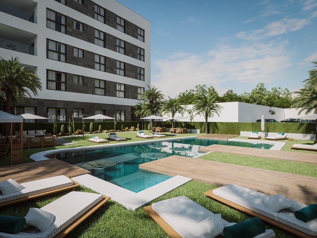 Modern new-build apartment for sale in Guardamar del Segura with terrace and communal pool, 1 km from the beach