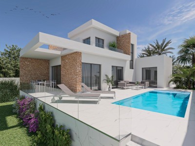 New build villa for sale on Costa Blanca with private pool and terrace, San Fulgencio, Alicante