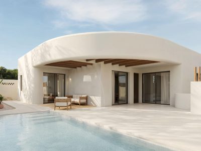 New build villa for sale in Algorfa at La Finca Golf with private pool and landscaped garden